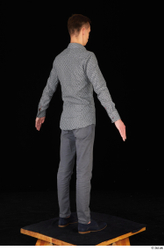 Whole Body Man Trousers Slim Standing Studio photo references